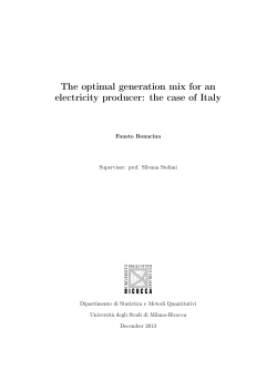 The optimal generation mix for an electricity producer: the case of Italy