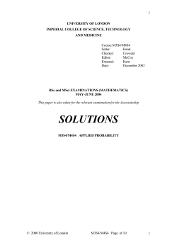 M3S4/M4S4 APPLIED PROBABILITY