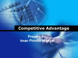 Competitive Advantage - iman p. hidayat