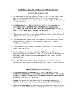 SCHEELS 12 DAYS OF CHRISTMAS PROMOTION 2016