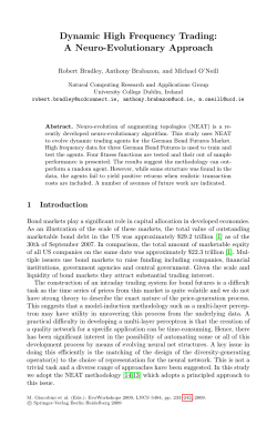 Dynamic High Frequency Trading - UCD NCRA