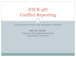 Agenda Setting and Framing Theory