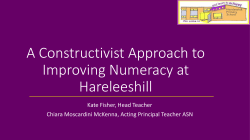 A Constructivist Approach to Improving Numeracy at Hareleeshill
