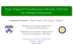Team-Triggered Coordination of Robotic Networks for Optimal