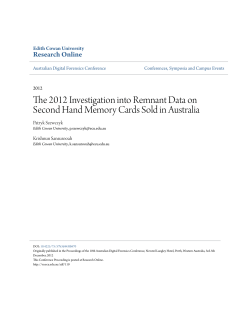 The 2012 Investigation into Remnant Data on Second Hand Memory