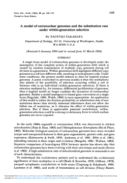 A model of extranuclear genomes and the substitution rate under