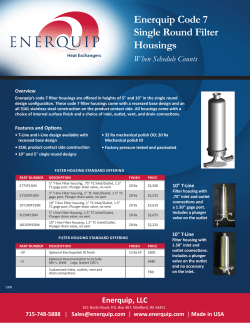 Enerquip Code 7 Single Round Filter Housings