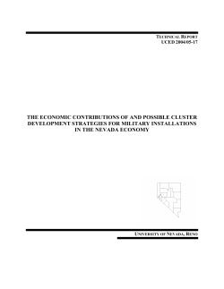 The Economic Contributions of and Possible Cluster Development