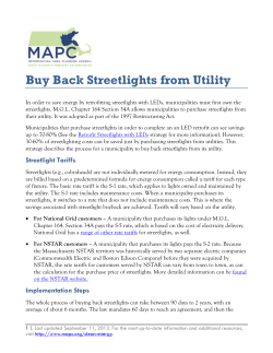 Buy Back Streetlights from Utility