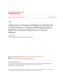 Application of a Numerical Method and Optimal Control Theory to a