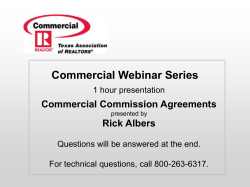 Commercial Commission Agreements