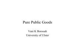 Pure Public Goods - Vani K. Borooah`s