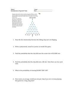 1. Describe the relationship between the falling chip and coin