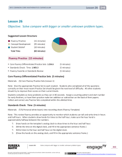 Grade 1 Mathematics Module 6, Topic F, Lesson 26