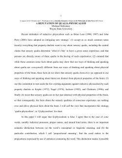 A Refutation of Qualia-Physicalism