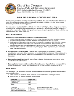 Ball Field Rental Packet
