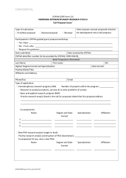 CONFIDENTIAL OVPAA-EIDR Form 3.6 EMERGING
