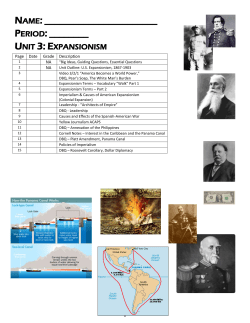 Unit 3: Expansionism