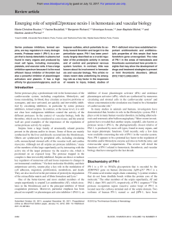 Emerging role of serpinE2/protease nexin-1 in