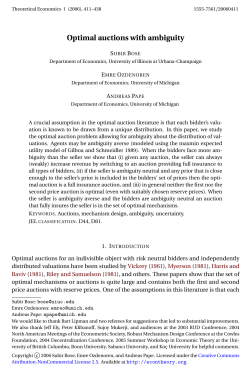 Optimal auctions with ambiguity