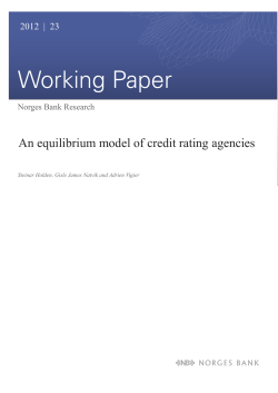 An equilibrium model of credit rating agencies