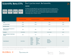 Scientific Beta ETFs Don`t just be smart. Be Scientific.