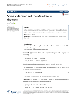 Some extensions of the Meir-Keeler theorem