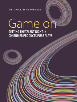 Game On: Getting the talent right in consumer products pure plays
