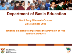 Department of Basic Education Multi Party Women`s Caucus 23
