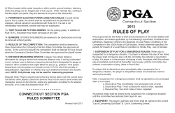 rules of play - Connecticut PGA