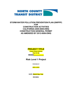 SWPPP Template - North County Transit District