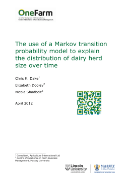 The use of a Markov transition probability model to explain the