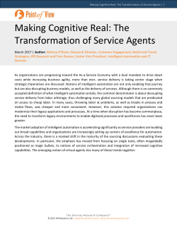 Making Cognitive real: The Transformation of Service Agents