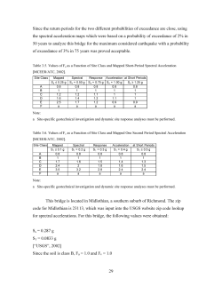 29 Since the return periods for the two different probabilities of