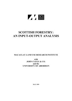 scottish forestry: an input-output analysis
