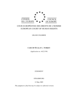 &Ouml;calan v. Turkey - The Graduate Institute, Geneva