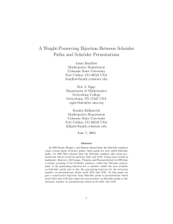 A Weight-Preserving Bijection Between Schr&ouml;der Paths and