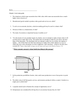 Name___________________________________ Chapter 1 test