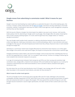 Google moves from advertising to commission model