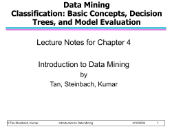 Data Mining Classification: Basic Concepts, Decision