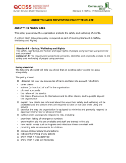 guide to harm prevention policy template