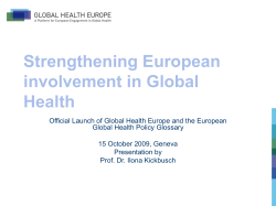 A European approach to global health