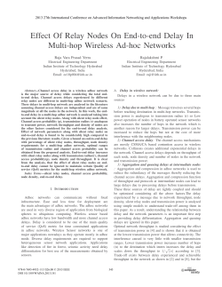 Effect of Relay Nodes on End-to-End Delay in Multi-hop