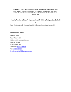 prenatal diagnosis of second trimester unilateral ventriculomegaly