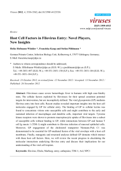 Host Cell Factors in Filovirus Entry: Novel Players, New