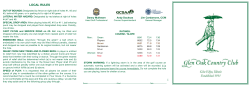 the Scorecard - Glen Oak Country Club