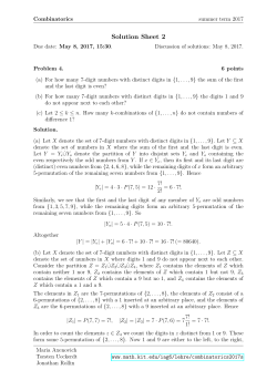 Solution Sheet 2