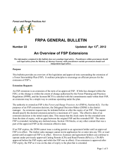 An Overview of FSP Extensions