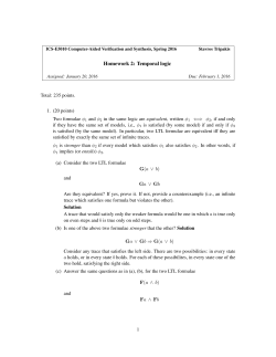 Homework 2: Temporal logic