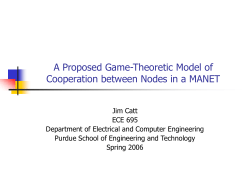 A proposed game-theoretic strategy for packet